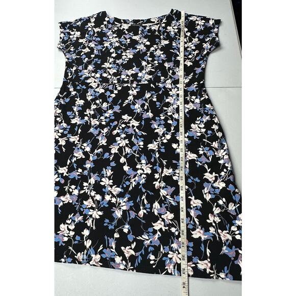 J Jill Dress Womens Small Petite Black Floral Wearever Collection Stretch Pocket - Picture 13 of 15
